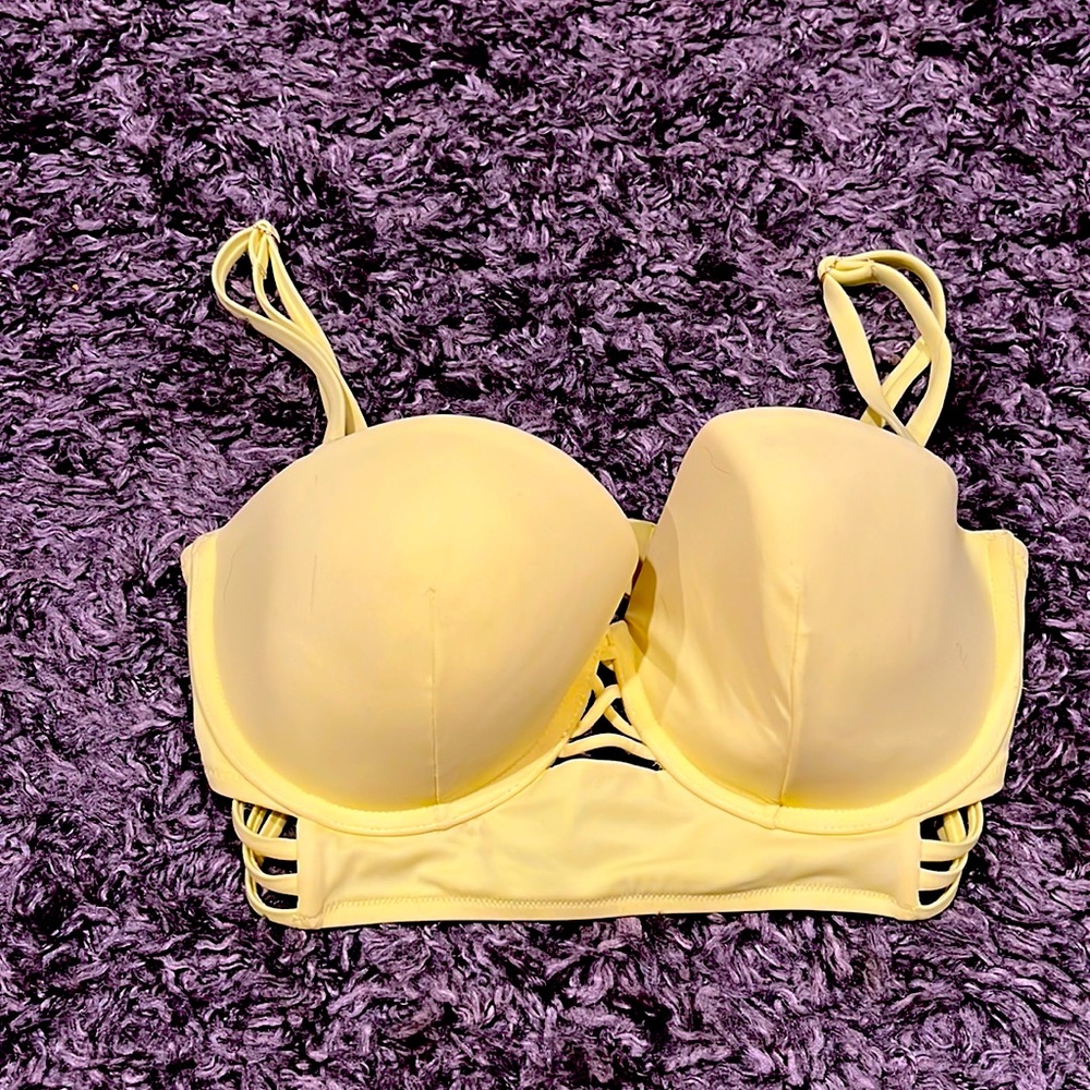 Victoria secret highlighter green swim top